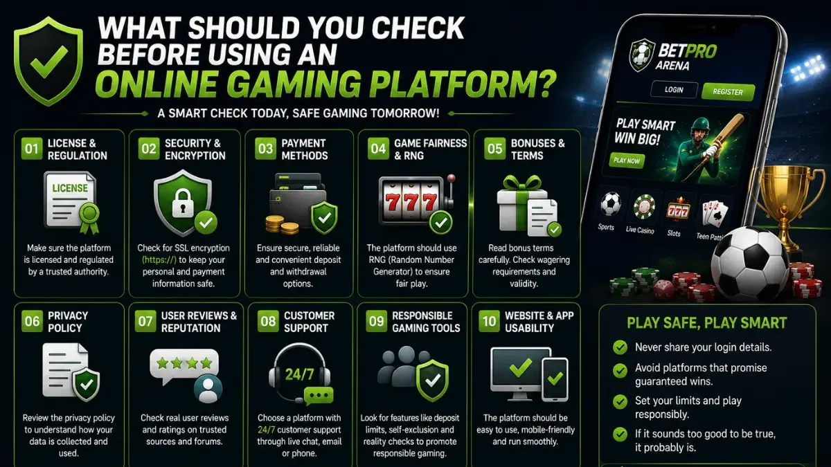 What to check before using an online gaming platform for safe and responsible play