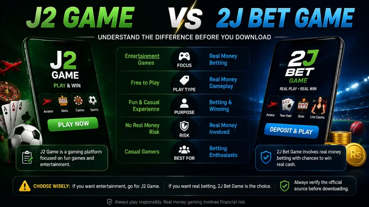 J2 Game vs 2J Bet Game comparison for Pakistan users